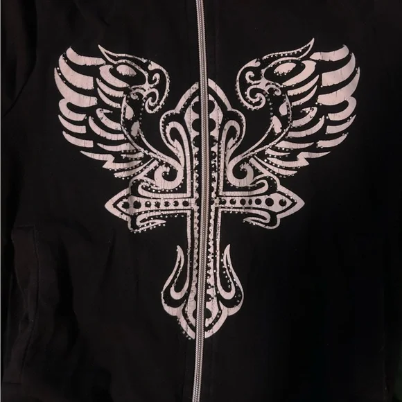 Y2K Winged Cross Rhinestone
Zip Up - Picture 2 of 5